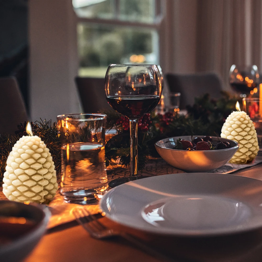 3D сосны Свеча конус формы рождественские Шишка Формы Для Fondant (сахарная)