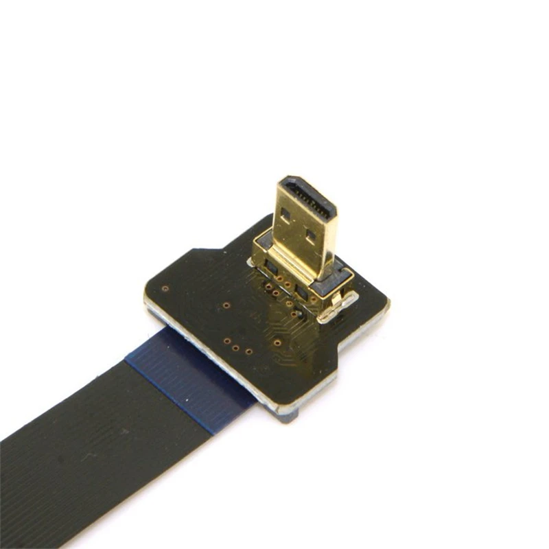 Плоский кабель 90 градусов вверх под углом FPV Micro HDMI-совместимый штекер к FPC для ТВ