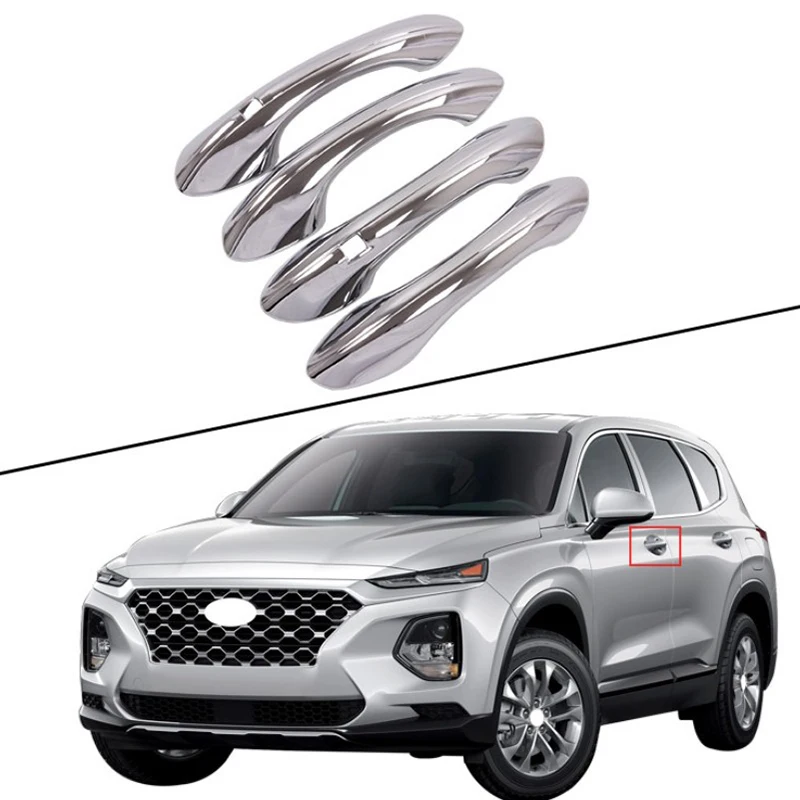 Автомобильная хромированная крышка для дверных ручек рамка наклейка с умным