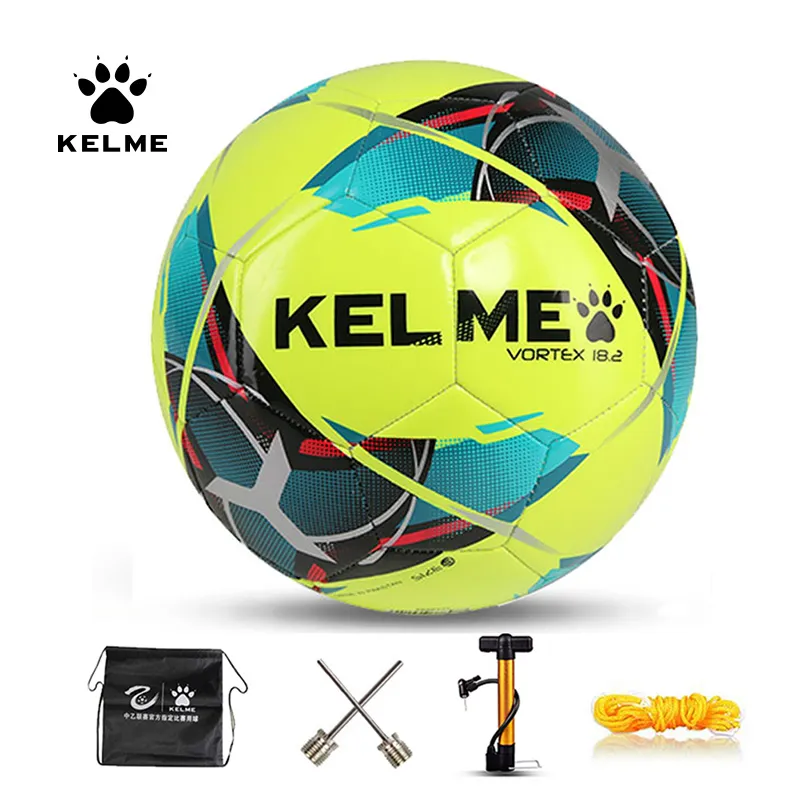 KELME Professional Football Soccer Ball TPU Size 3 Size 4 Size 5 Red Green Goal Team Match Training Balls Machine Sewing 9886130
