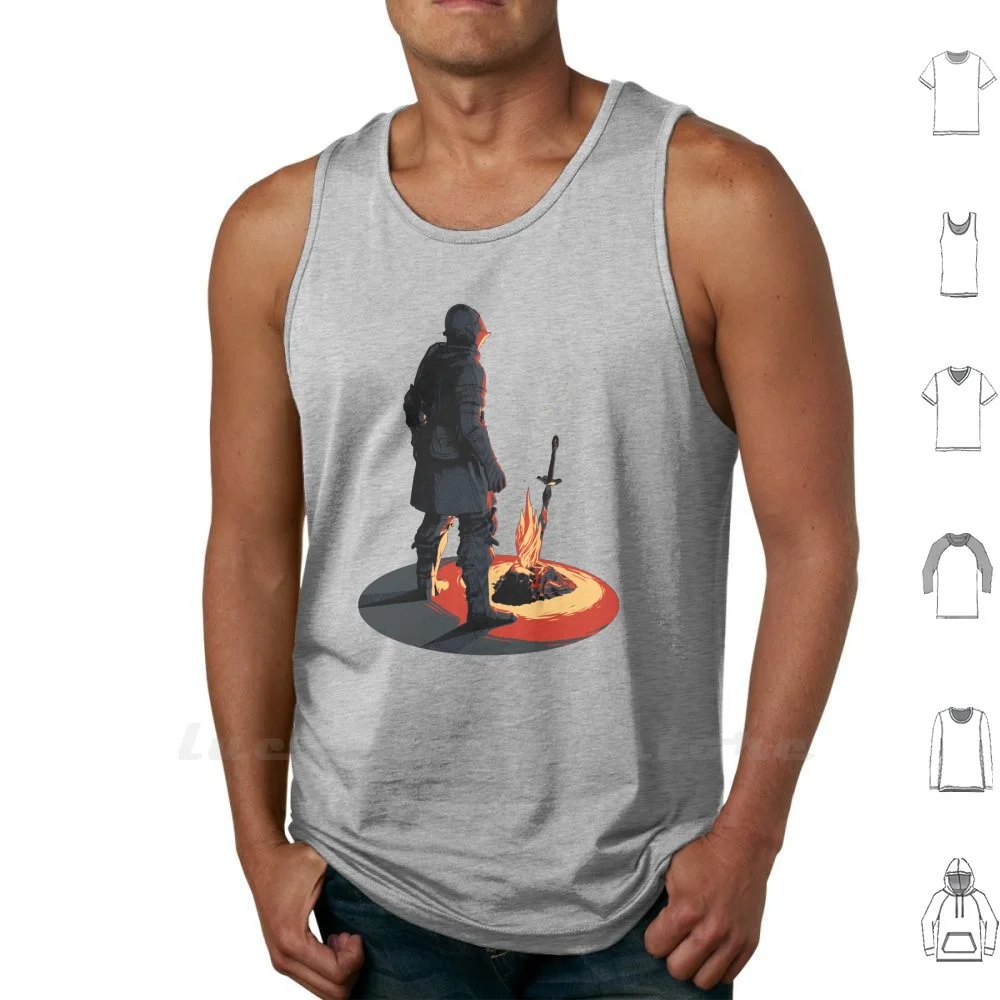 

Dark Soul-Firelink Shrine Tank Tops Vest 100% Cotton
