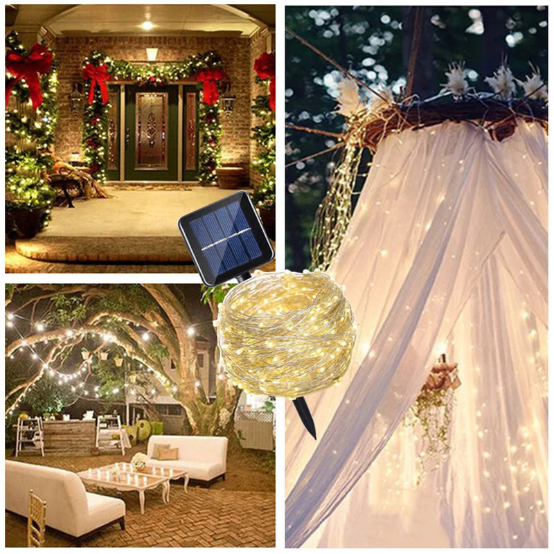 

Solar String Fairy Lights 5M/10M/20M LED Waterproof Outdoor Garland Solar Power Lamp Wedding Decoration for Garden Decoration