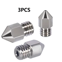 3D Printer Nozzle 3PCS Extruder Parts TC4 Titanium Alloy MK8 Nozzles M6 Thread 0.2 0.3 0.4 0.5mm 1.75mm for Ender3 CR10 Ender5