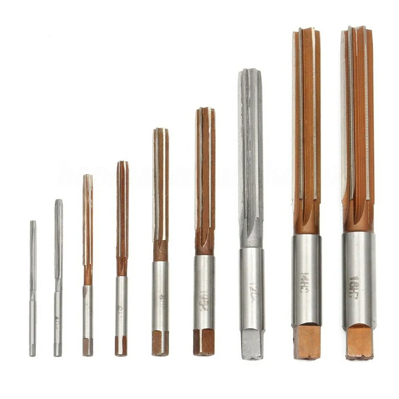 Manuais de Alta Velocidade de Aço em Linha Fresadoras para Ferramentas de Corte de Metal Peças Reamer Haste h8 Reamers Reta 9 Mão 3-16mm