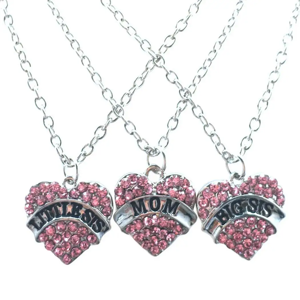 Новое модное женское ожерелье с подвеской в форме сердца СемьЯ Очаровательная