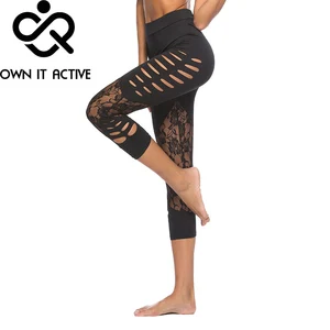 Сексуальные женские штаны для йоги, спортивная одежда, спортивные, для фитнеса, тренажерного зала, бега, кружевные, простроченные леггинсы, Леггинсы с эффектом пуш-ап для йоги, спортивные штаны P383