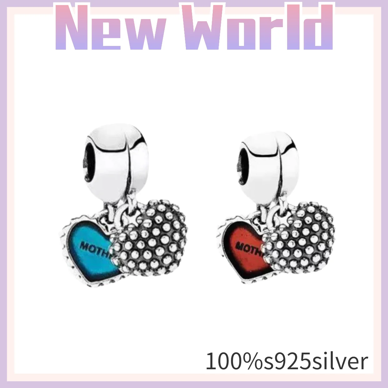 

Hot style 100% S925 Sterling Silver DIY Love Bead Pendant Pando Charming Creative Classic Character Jewelry Gift for Women