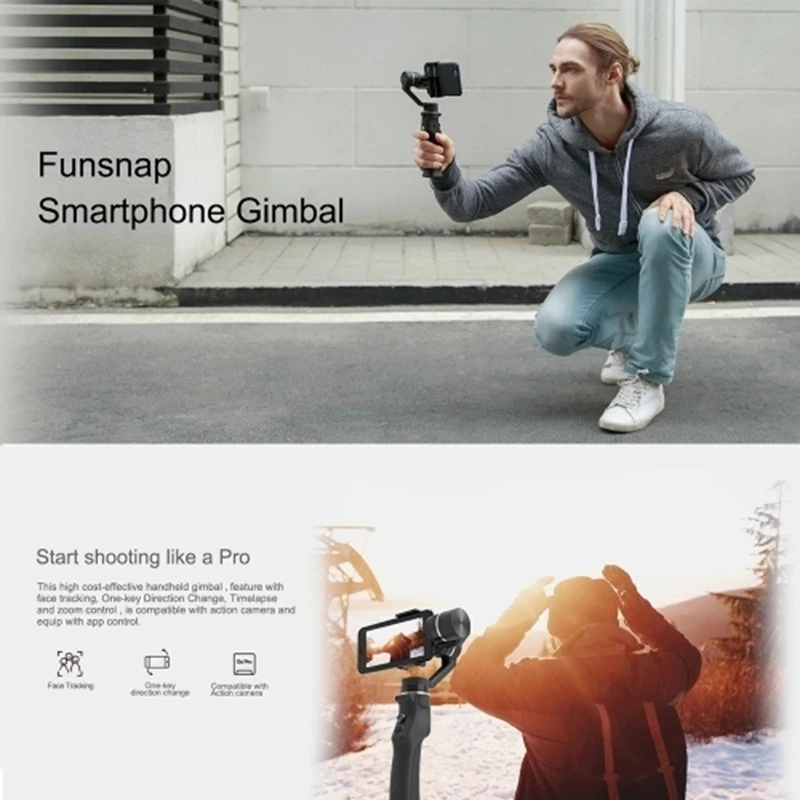 3-осевой Карманный бесщеточный карданный стабилизатор для смартфона iPhone samsung Xiaomi