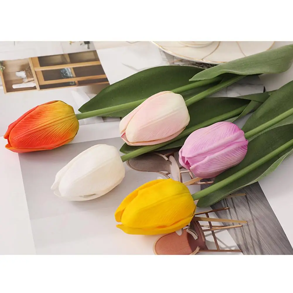 

[ Ready Stock ] Artificial Tulip Flower Real Touch Bouquet Fake Flower for Home Wedding Decoration
