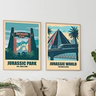 Постеры и принты динозавров для парка, Классическая серия фильмов, художественная живопись на холсте, ретро скандинавские настенные картины для гостиной, домашний декор