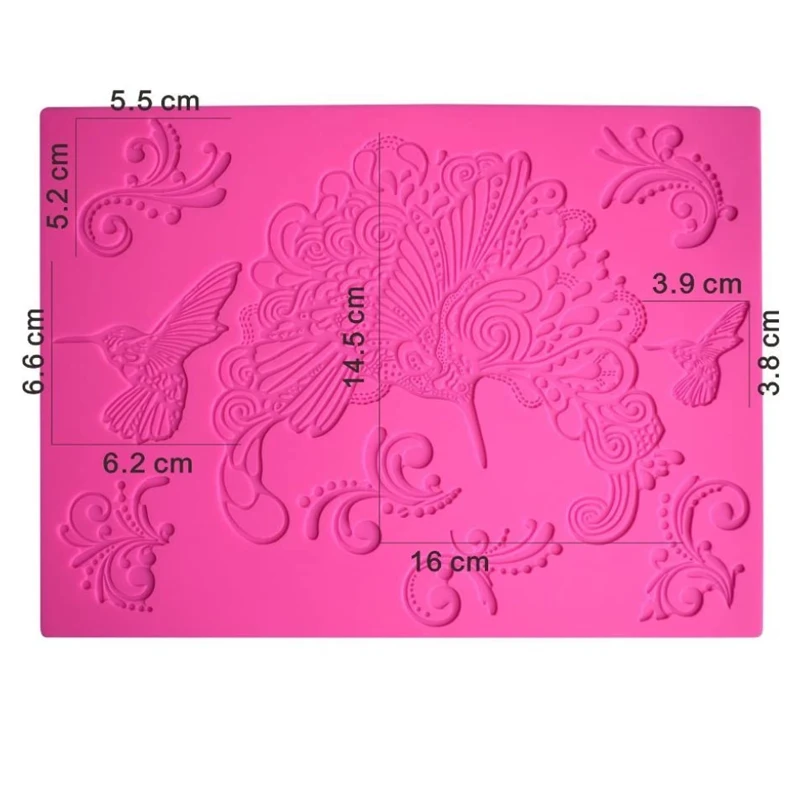 Силиконовая форма для торта с колибри украшения кружевные коврики помадки