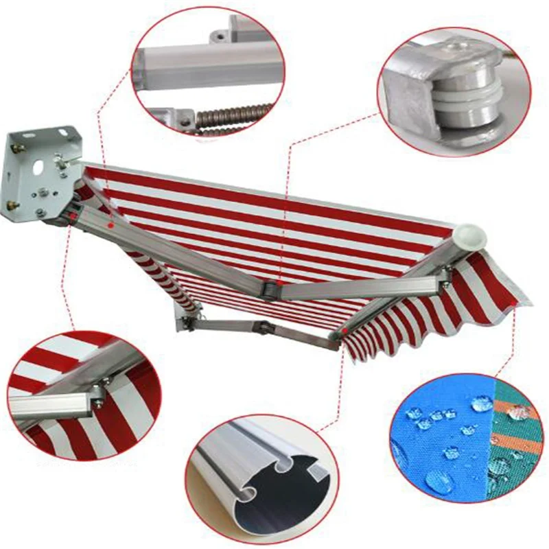 3 м * 2 ручной водонепроницаемый навес выдвижной навесной Телескопический сарай