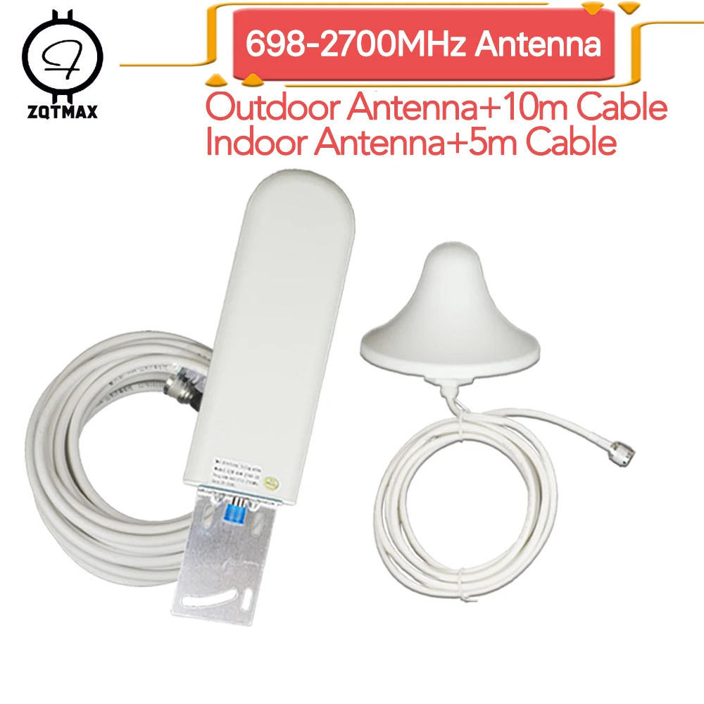 ZQTMAX 25dBi 2G 3G 4G антенна для 850 900 1800 2100 2600 Усилитель мобильного сигнала UMTS LTE сотовый