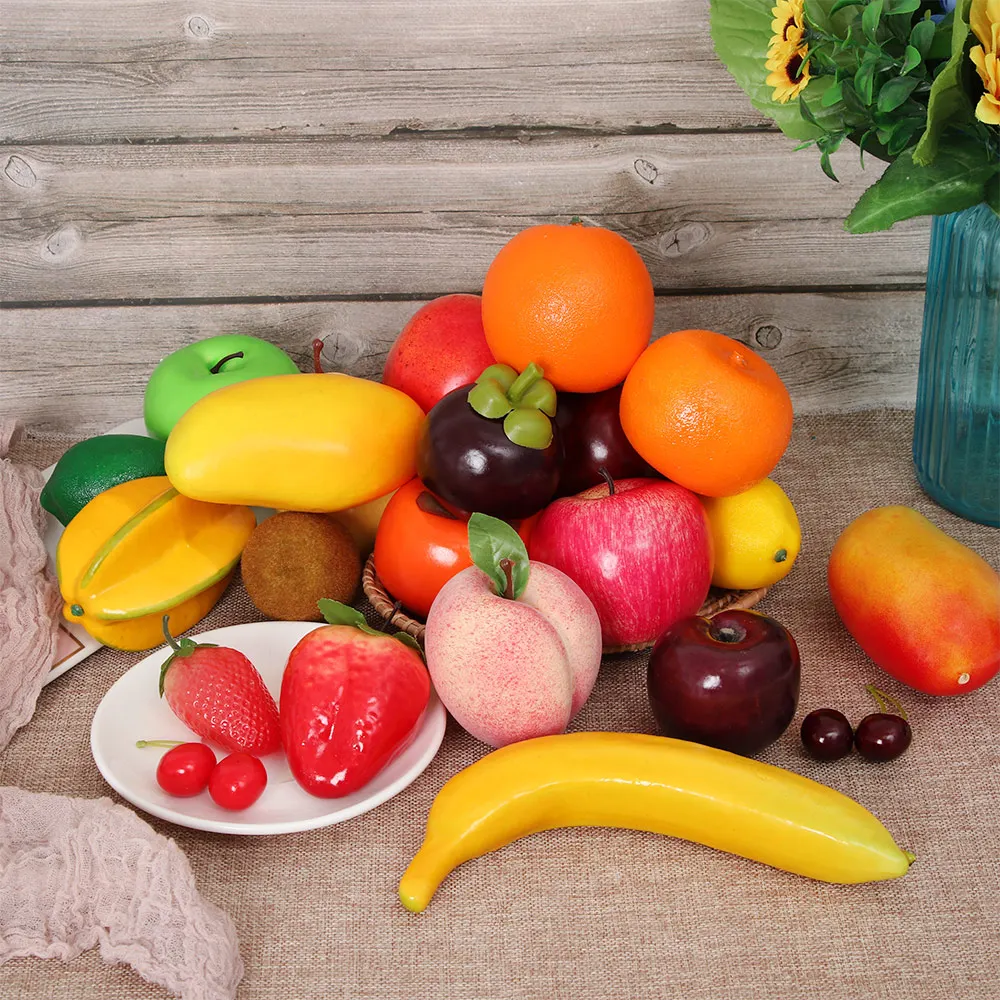 24 вида имитация фруктов модель еды искусственный реалистичный реквизит для