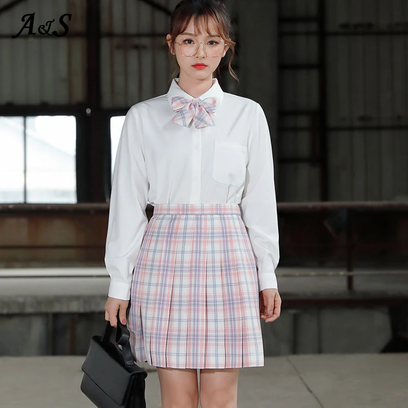 

Anbenser Japanese WomenSummer JK Plaid Skirts High Waisted Bow Knot Preppy Girls Dance Mini Skirt Cute A-Line Sweet Skirts Y2k