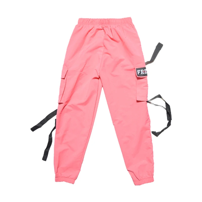 Pants Детская одежда в стиле хип-хоп розовые костюмы для девочек, костюм для джазовых танцев Одежда для бальных танцев Одежда для сцены DQS2957 - Цвет: Pants