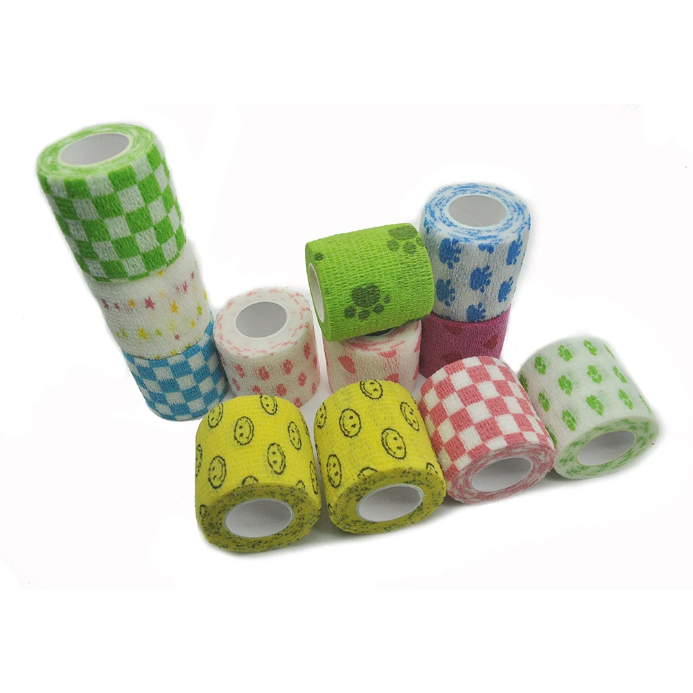 1 шт. медицинская самоклеящаяся эластичная лента с принтом 4 5 м | Спорт и