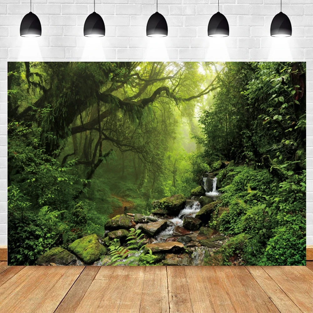 Фон для фотосъемки с изображением тропического леса весенние Приключения фон