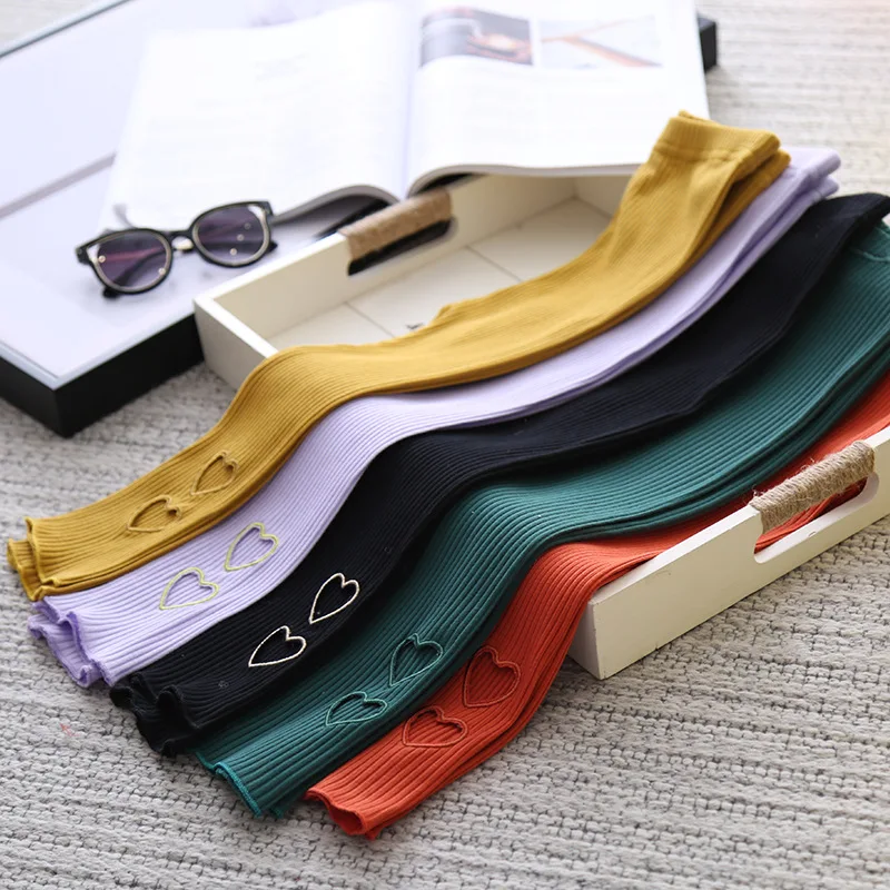 Детские леггинсы новинка 2019 милые эластичные штаны с нитками для маленьких