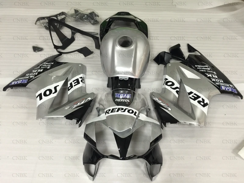 Обтекатели для VFR800 08 09 06 07 2002 - 2013 серебристый черный репсол | Автомобили и