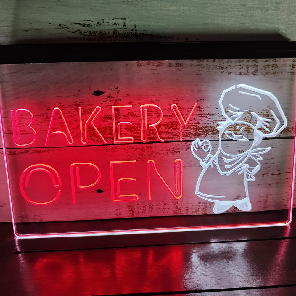 Ss024 открытый хлебопекарский магазин дисплей двухцветный светодиодный неоновый