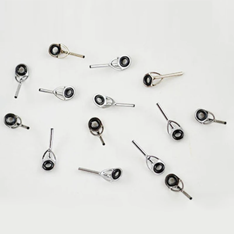 

10 Pieces Stainless Steel Eyes Ring Set Raft Fishing Rod Guide Tips Repair Kit Set Fishing Accessories