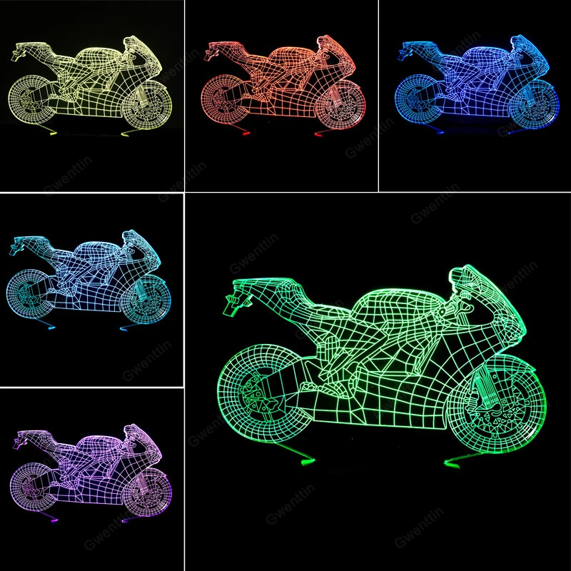 Светофор ночсветильник с 3D иллюзией светодиодная лампа USB сенсорным управлением