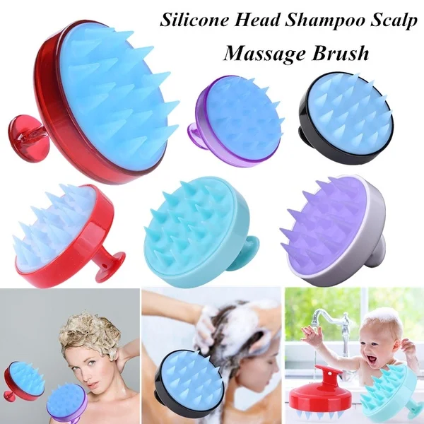 1 шт. силиконовая расческа для массажа головы и волос|Головка массажный
