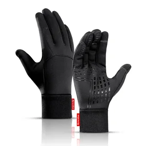 Autumn Winter Gloves For Men Warm Touchscreen Windproof Cold Glove Fashion Silicone Non-Slip Outdoor