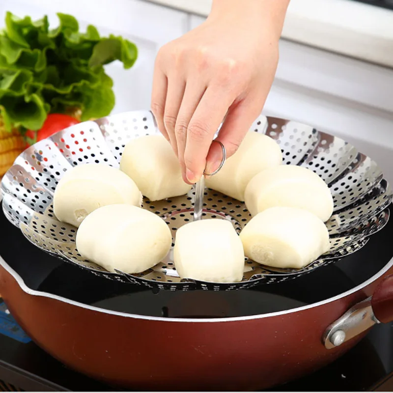 Складная рама для пароварки из нержавеющей стали Овощная кухонная корзина