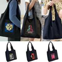 canvas bag women%e2%80%98s shopping bags grocery tote bag shopper reusable commuter sculpture series eco handbags student bolsas