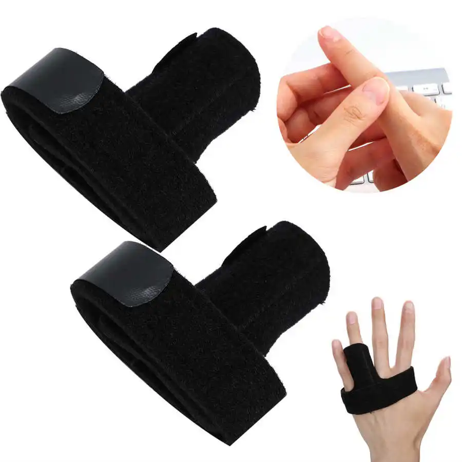 

2pcs Newest Finger Splint Adjustable Protective Pain Relief Finger Support Fixation Brace