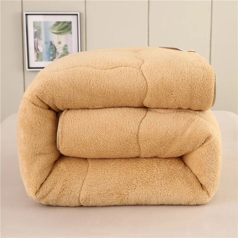 

Quilts Cotton Patchwork Duvets Australian Lambs Wool Warm Comforter Camel Quilt Thicken Warm Duvets Winter Comforter Patchwork