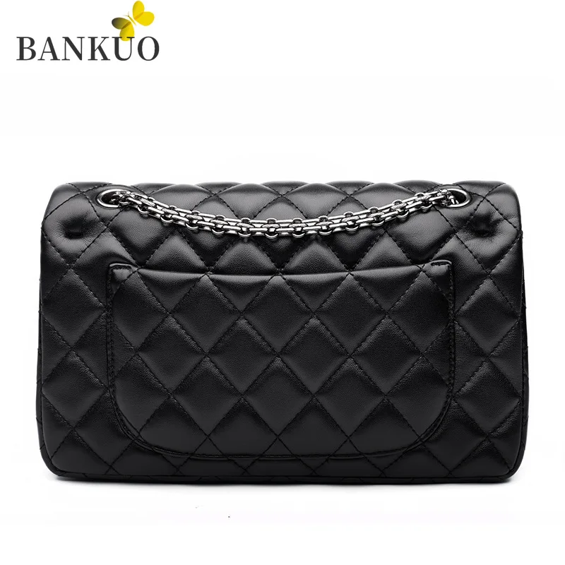 

BANKUO Womens Bag High Quality PU Luxury Diamond Lattice Handbags Fashion Trend Chains Crossbody Bags Solid Shoulder Bag Z455