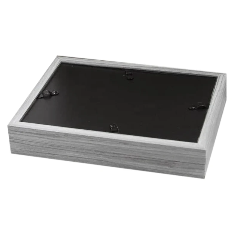 Двойная фоторамка 5X7in деревенская серая Деревянная откидная на петлях свадебные