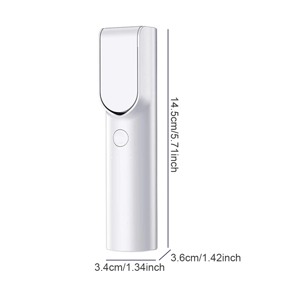 

Mini Handheld Fan Foldable USB Rechargeable 4800mAh Battery Desk Fan 3 Speed Adjustable White Outdoor Travel Personal Fan