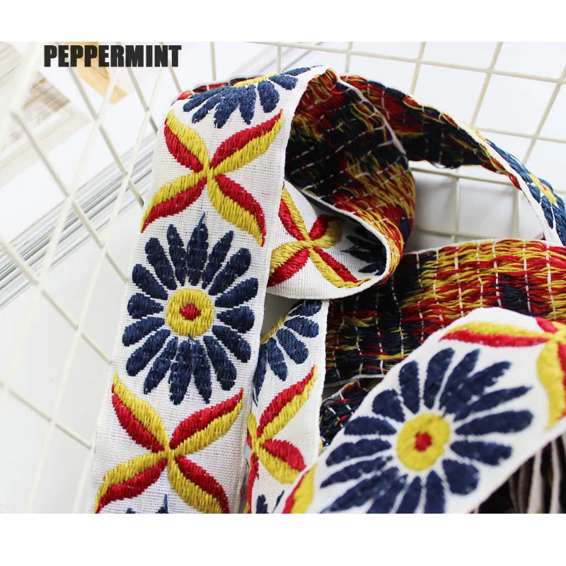 1 ярд 5 см винтажная искусственная Цветочная вышивка кружевная отделка в стиле