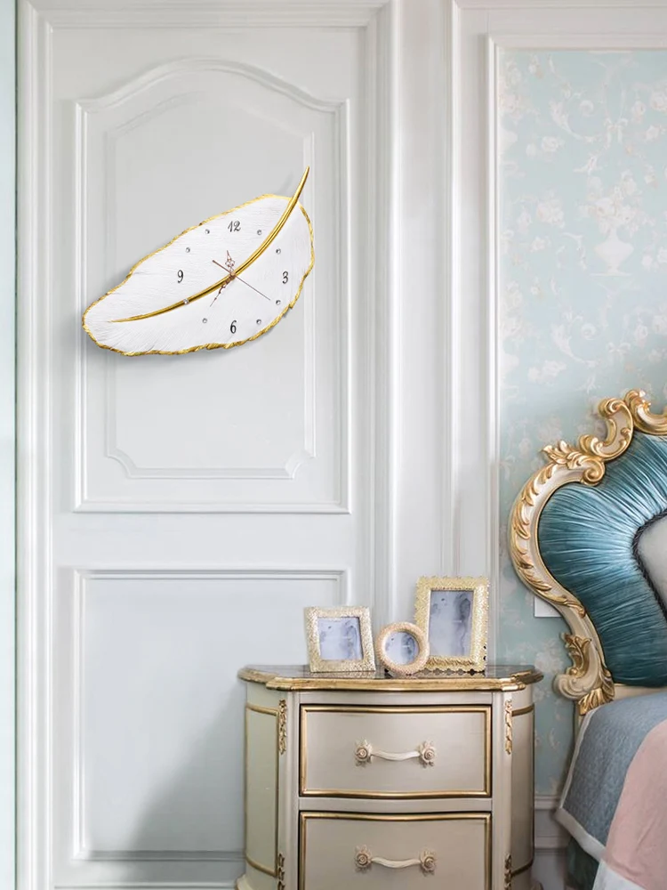 Скандинавские перьевые настенные часы современного дизайна декоративные