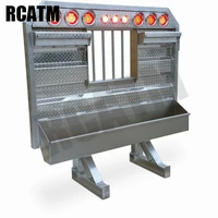 cnc metal equipment rack with light for 114 tamiya rc truck trailer tipper new king 56344 56301 diy parts