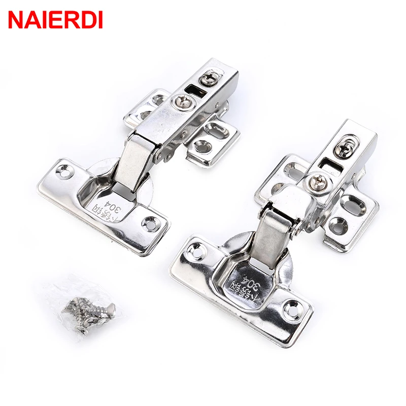 Гидравлические петли NAIERDI 4 шт. из нержавеющей стали с железным сердечником Буфер