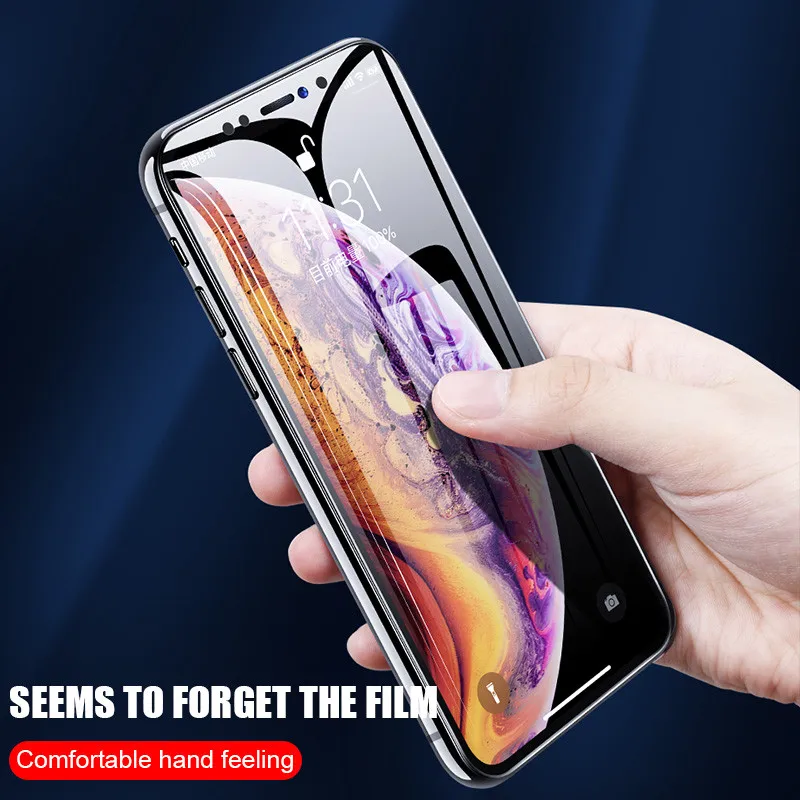 Изогнутая мягкая Гидрогелевая пленка 6D для iPhone 12 11 Pro XS Max XR X 2 шт. защитная экрана 8