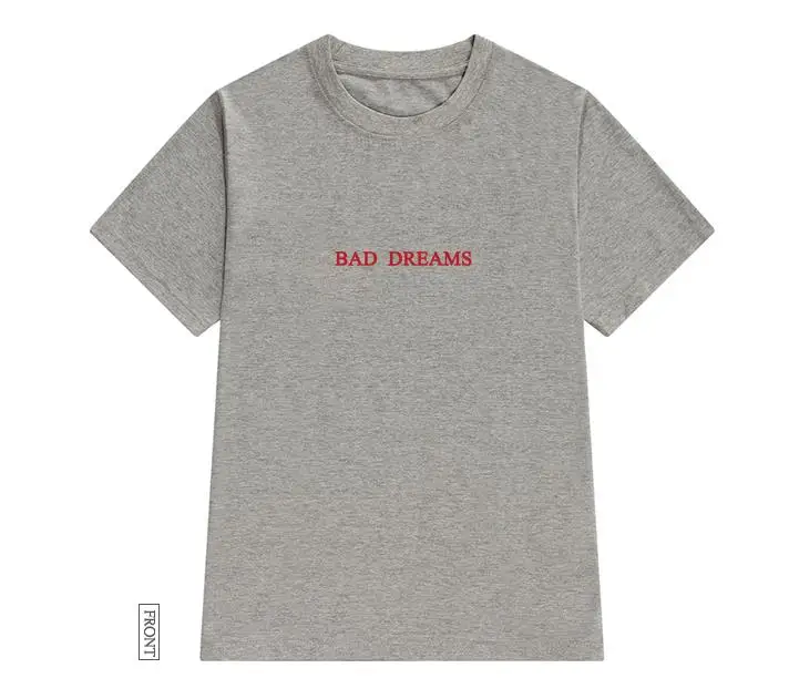 bad dreams red Letters Print Women tshirt Cotton Casual Funny t shirt Gift 90s Lady Yong Girl Drop Ship S-900 | Женская одежда