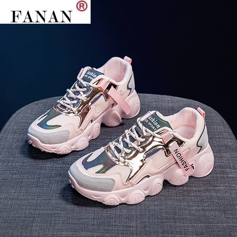 

Sneakers Women's Fashion Vulcanized Shoes 2021 New Women's Thick-soled Sneakers Women's Casual Comfortable Dad Shoes Female