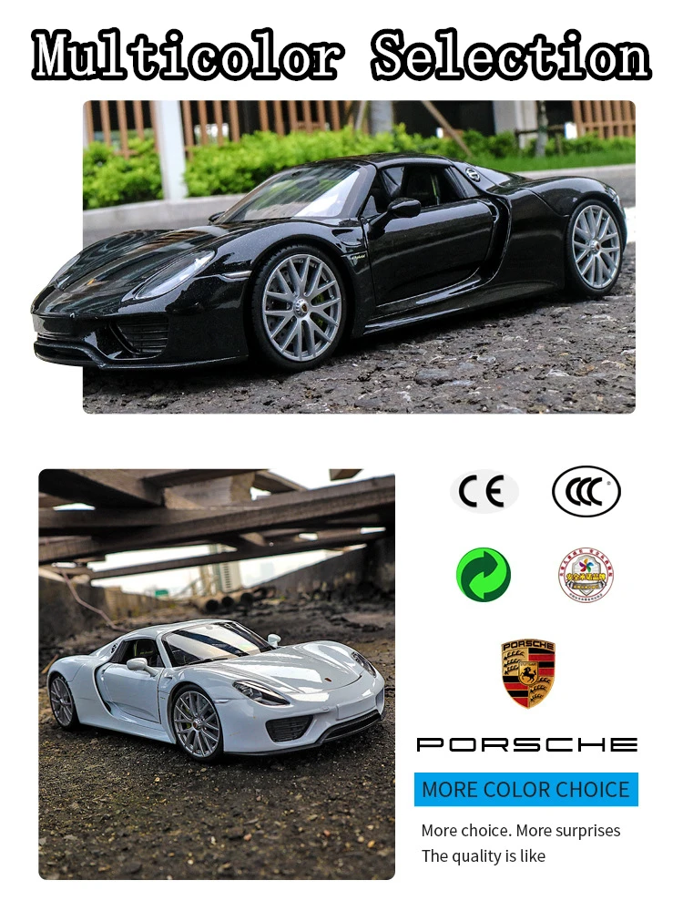 Welly 1:24 1964 Porsche 911 off whit автомобильный брелок для автомобильных ключей имитационная