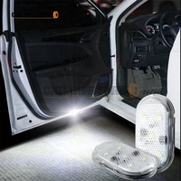1 set led car interior courtesy door light usb charging wireless magnetic led car door welcome light anti collision signal lamp