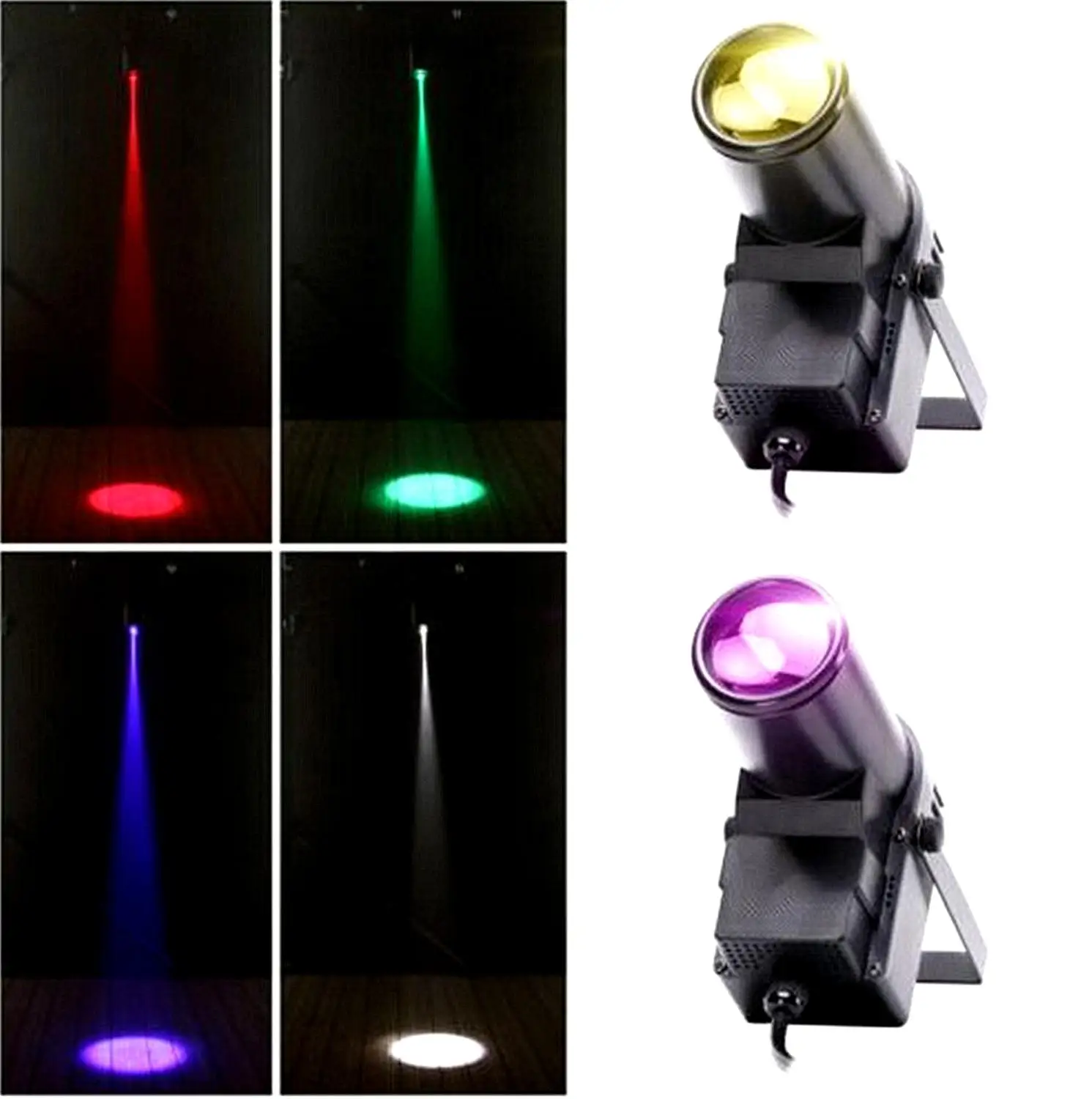 

10W Mini DMX512 stage light RGBW disco beam led pinspot light for DJ party KTV mirror ball pin spot lights spotlights