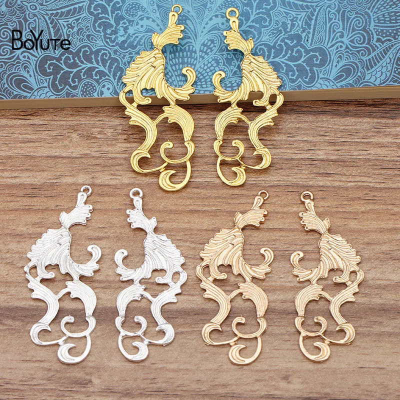 

BoYuTe Wholesale (10 Pairs/Lot) 25*60.5MM Metal Alloy Pendant Materials Hand Made DIY Jewelry Accessories