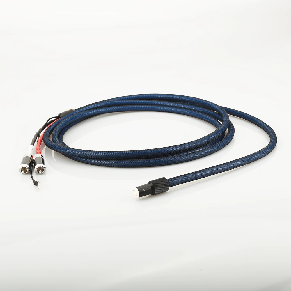 1 шт. новый кабель тонарма 5 Pin DIN к RCA Phono с 5N OFC серебряной пластиной проводником из