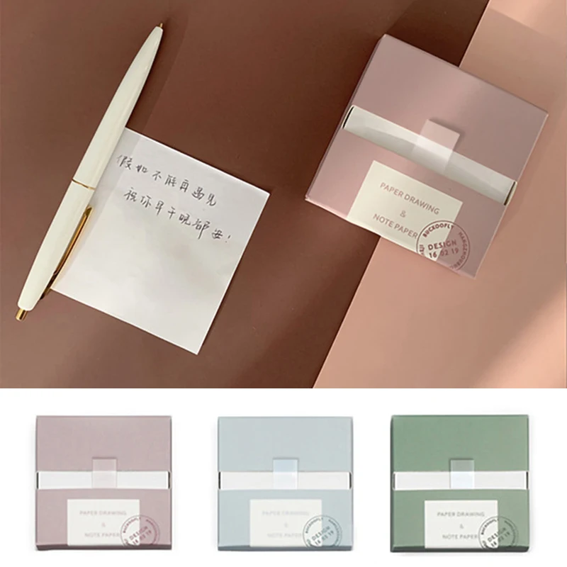 

Minimalist Sticky Note Self-Stick Pad Note Memo Pad Planner 7.8x7.8cm 100 Sheet/pad for Stationery School Supplies GK99