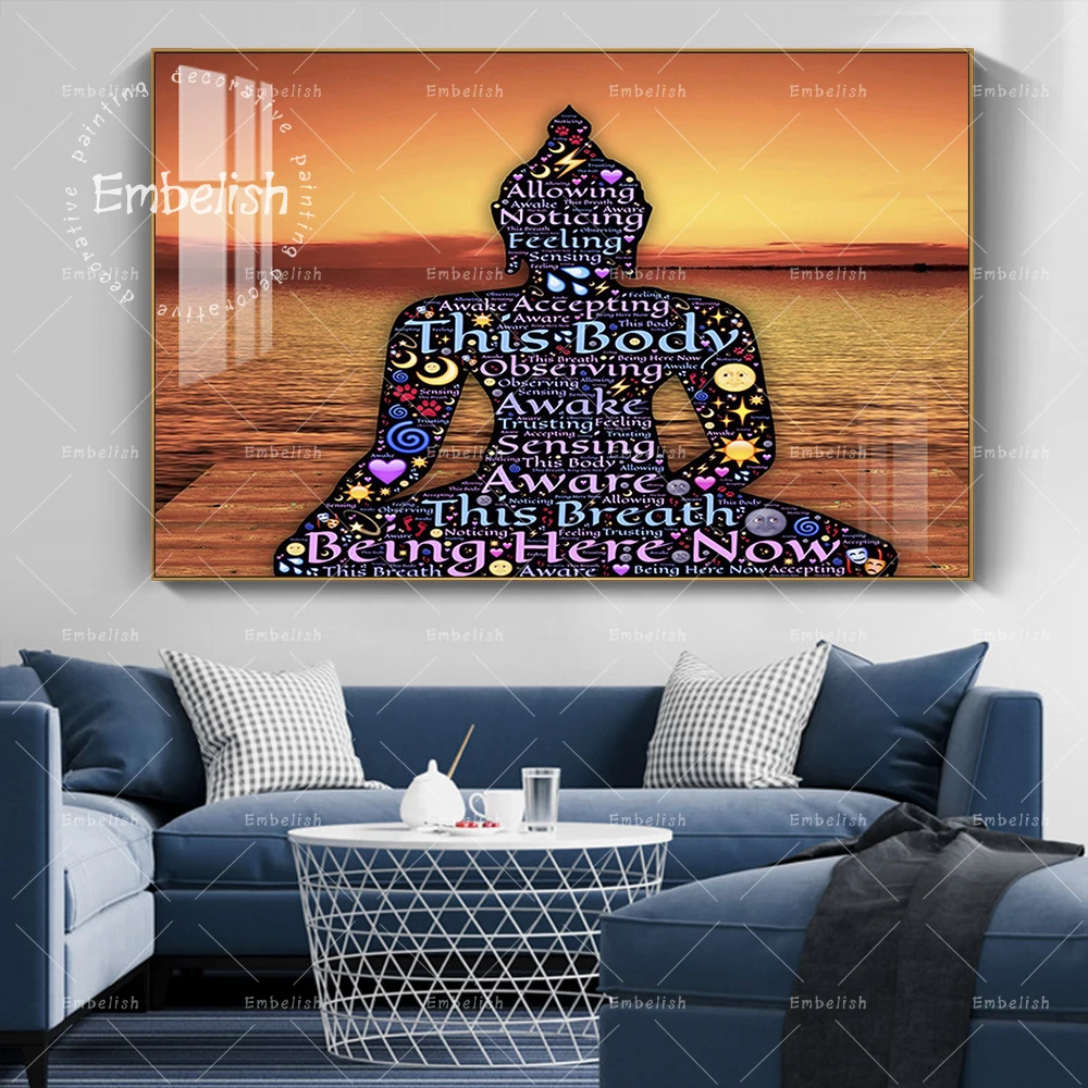 

1 Pieces HD Spray On Canvas Oil Paintings For Living Room Modern Home Decor Posters Buddha God Wall Art Pictures Artworks